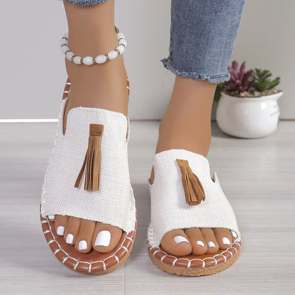 Nouvelles sandales à plat pour femmes au design unique