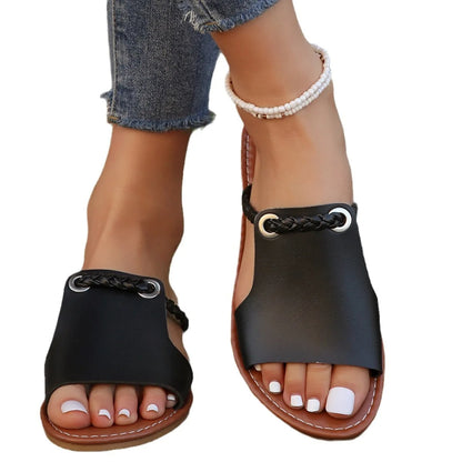 Nouvelles sandales à plat pour femmes au design unique